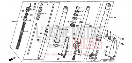 GABEL, VORNE CR125RX de 1999